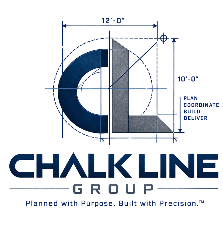 Chalk Line Group logo: Planned with Purpose. Built with Precision.